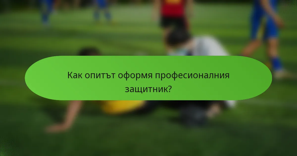 Как опитът оформя професионалния защитник?